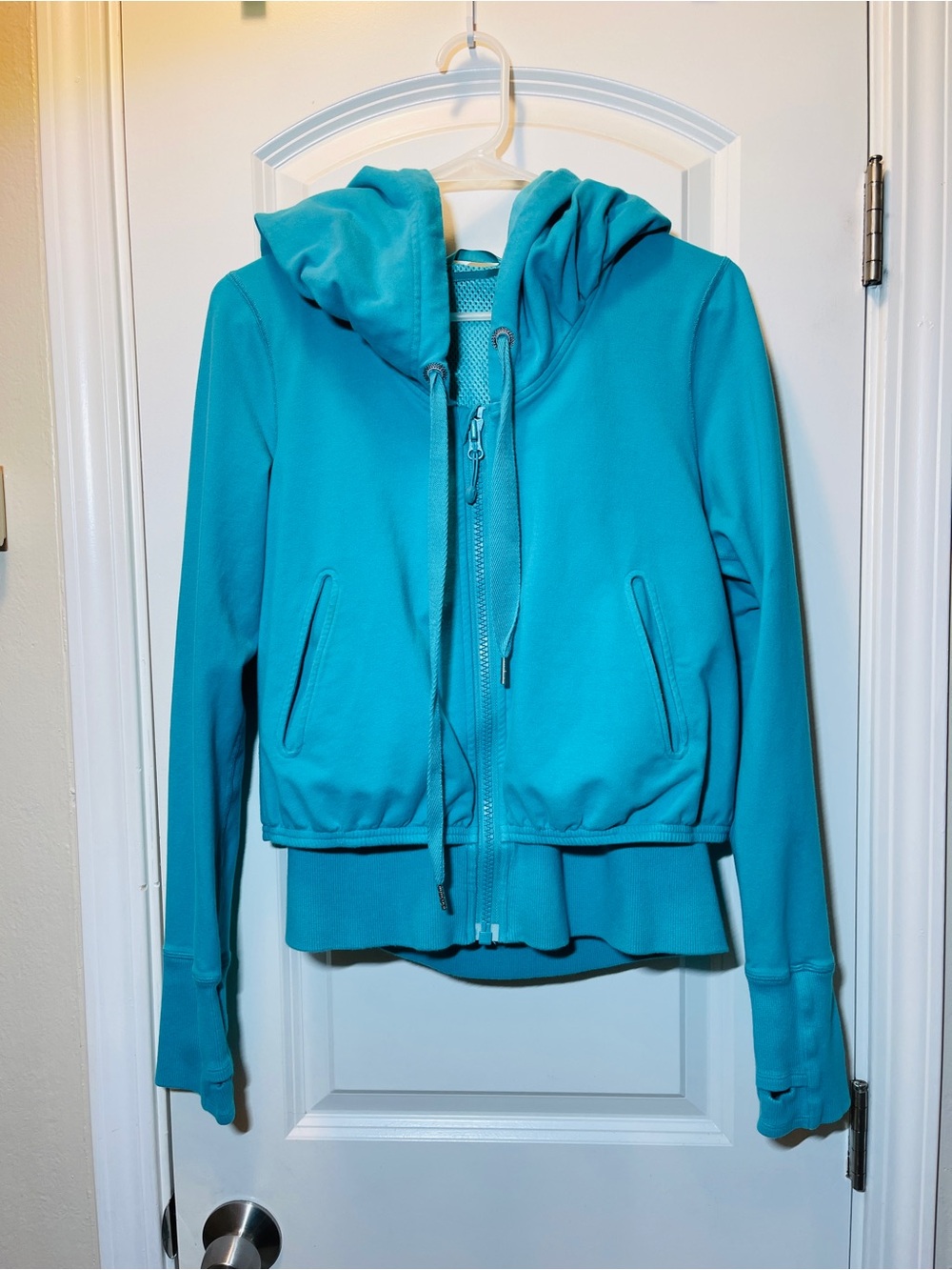 lululemon athletica Turquoise Hooded Bomber Jacket